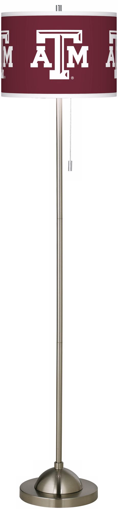 Texas A&M University Brushed Nickel Floor Lamp