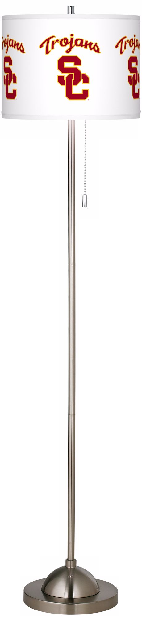 USC Trojans Brushed Nickel Floor Lamp
