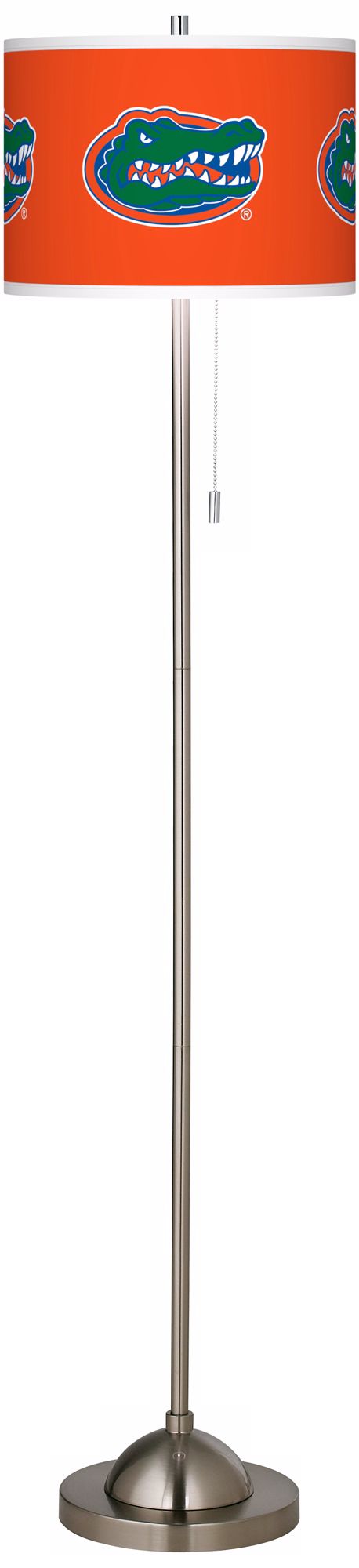 University of Florida Brushed Nickel Floor Lamp