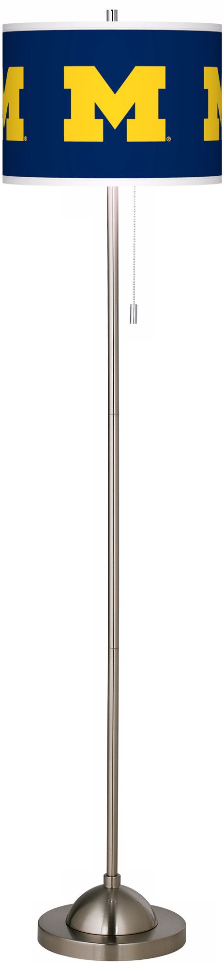 The University of Michigan Brushed Nickel Floor Lamp