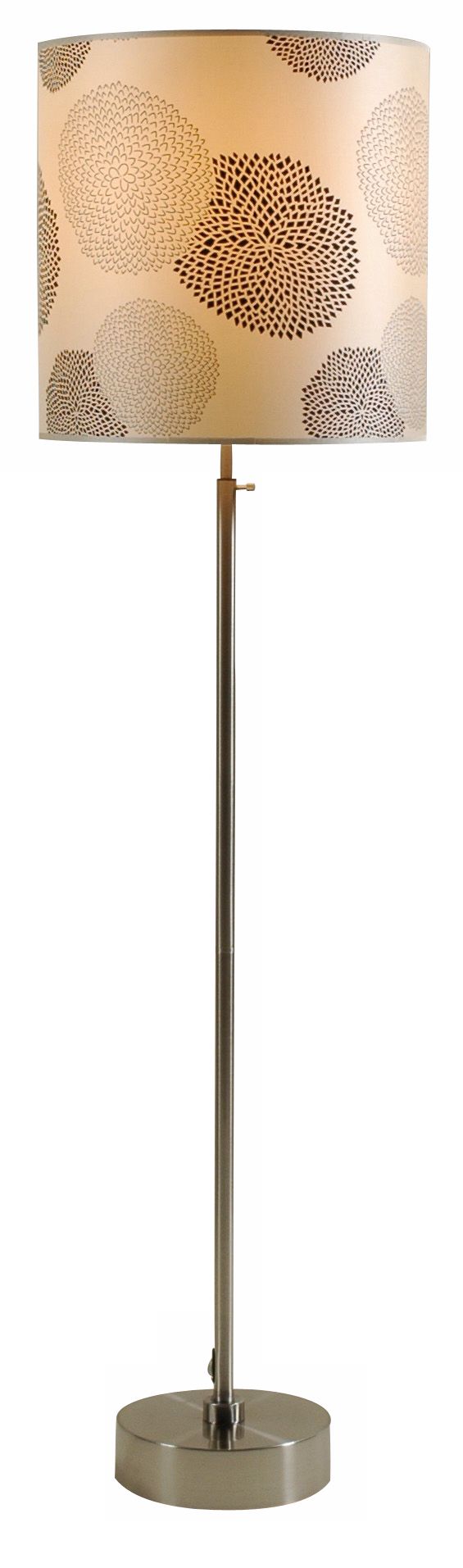 Lights Up! CanCan 2 Adjustable Black Mumm Shade Floor Lamp
