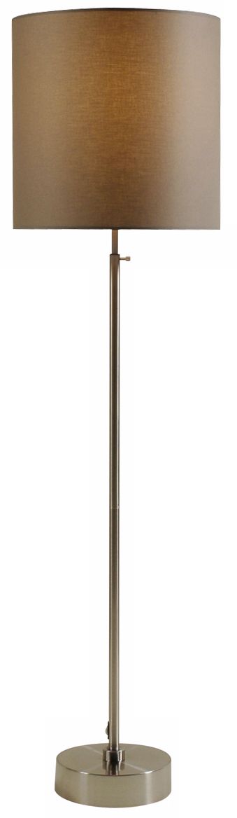 Lights Up! CanCan 2 Adjustable Cocoa Chintz Shade Floor Lamp