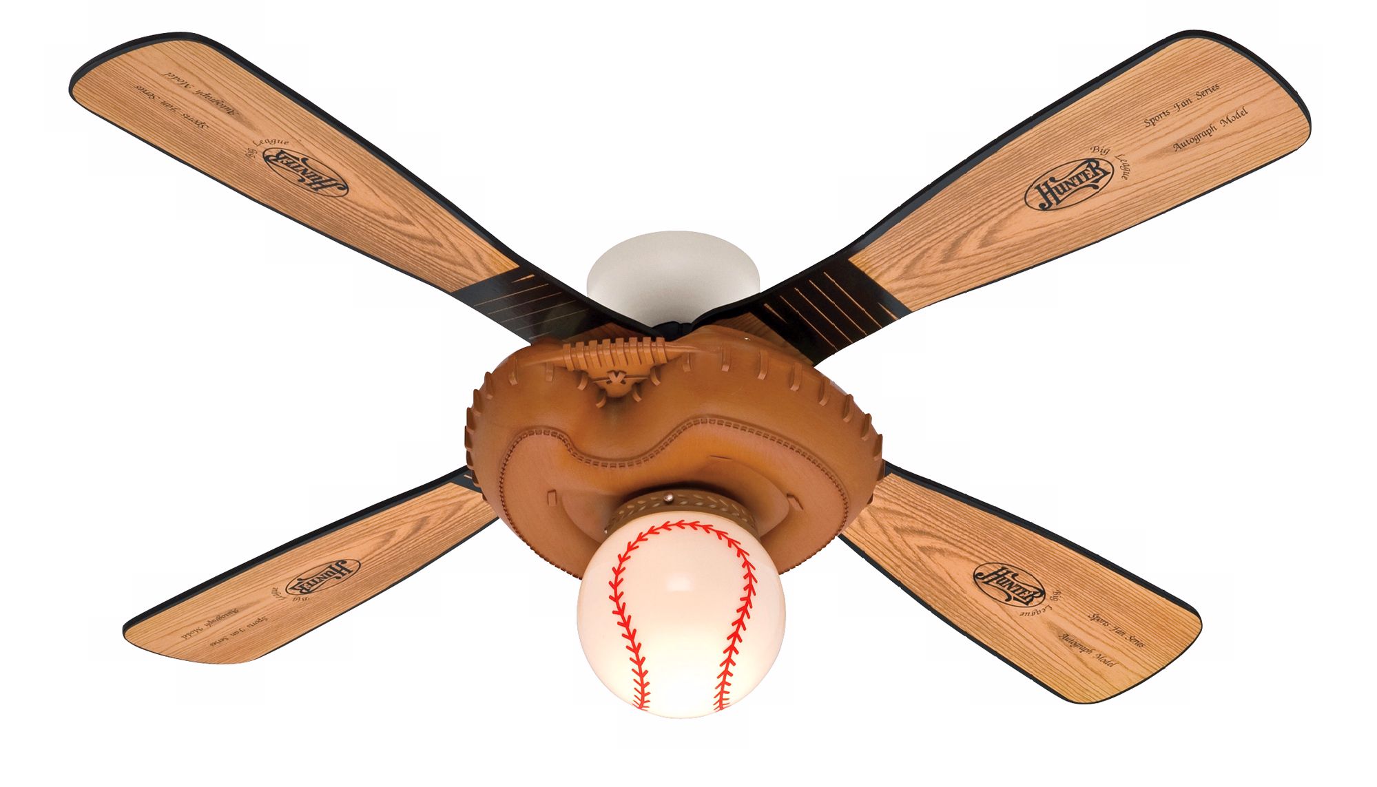 44" Baseball Ceiling Fan with Light Kit