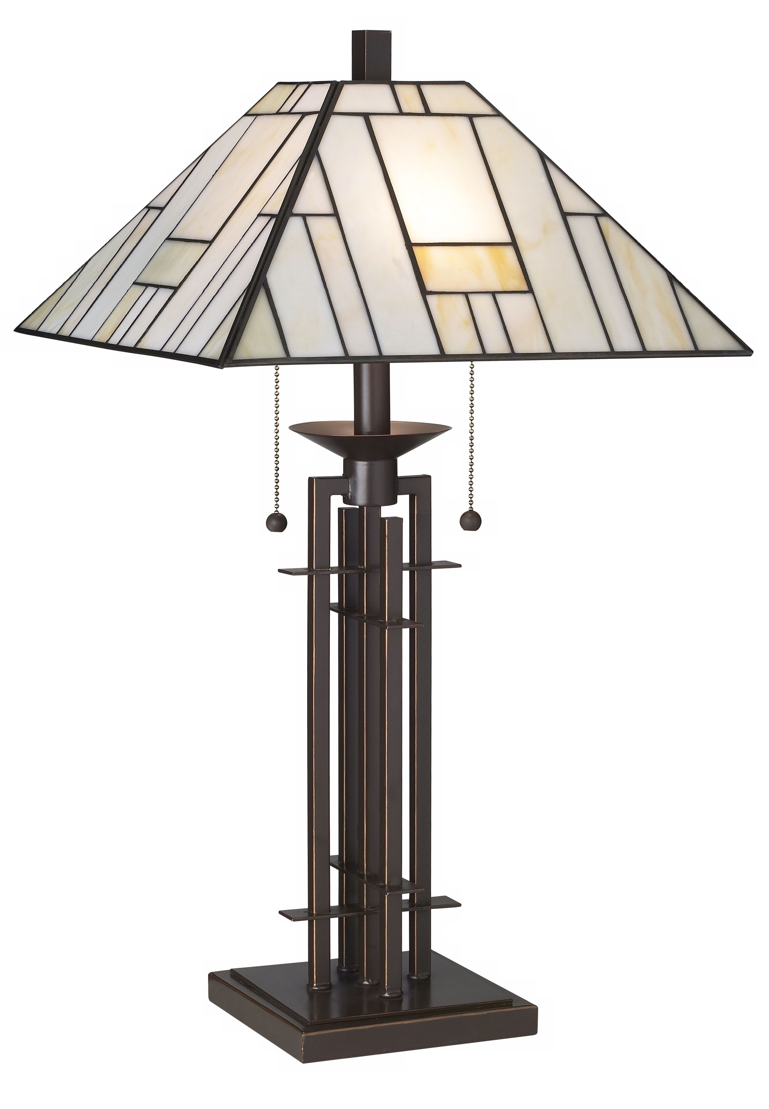 Franklin Iron Works®  Wrought Iron Tiffany-Style Table Lamp