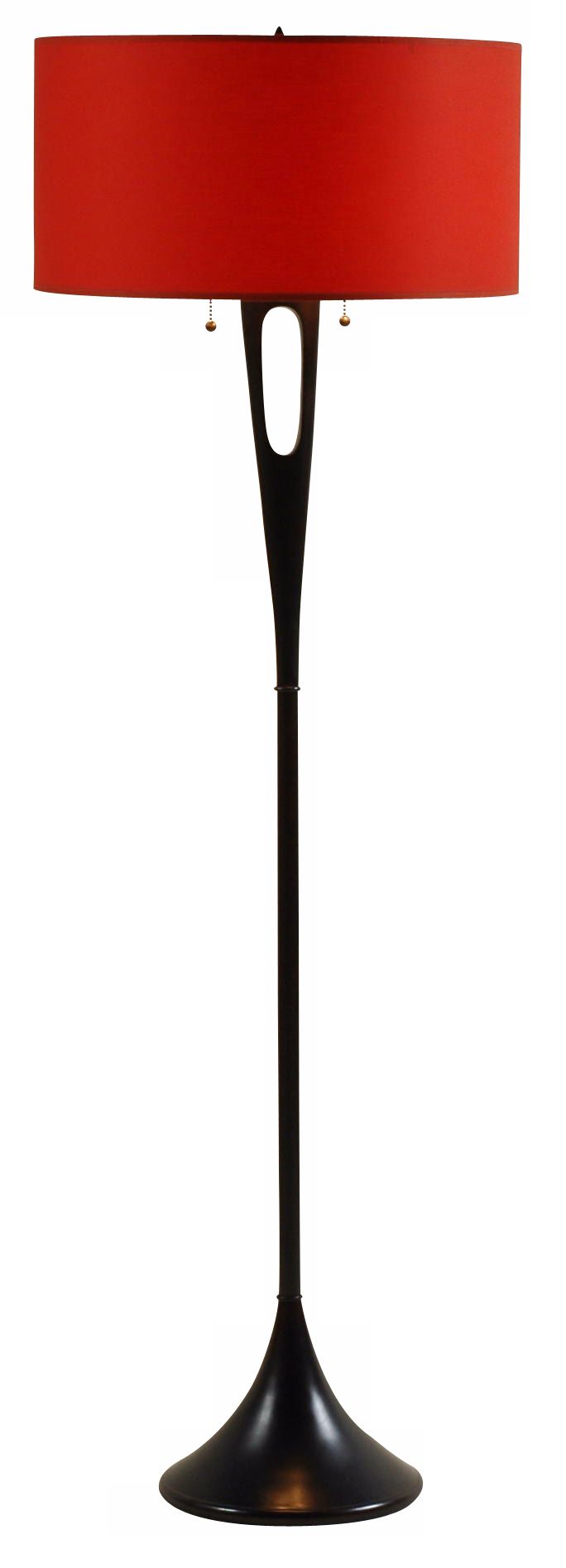 Lights Up! French Mod Bronze Chintz Shade Floor lamp