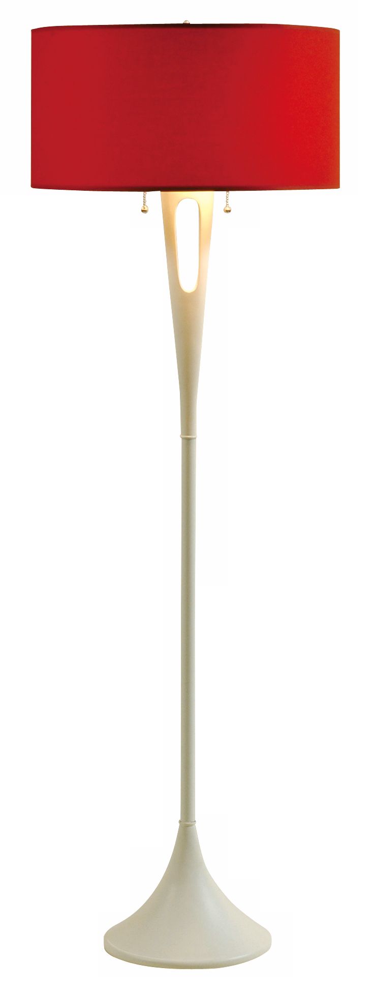 Lights Up! French Mod Ivory Chintz Shade Floor Lamp