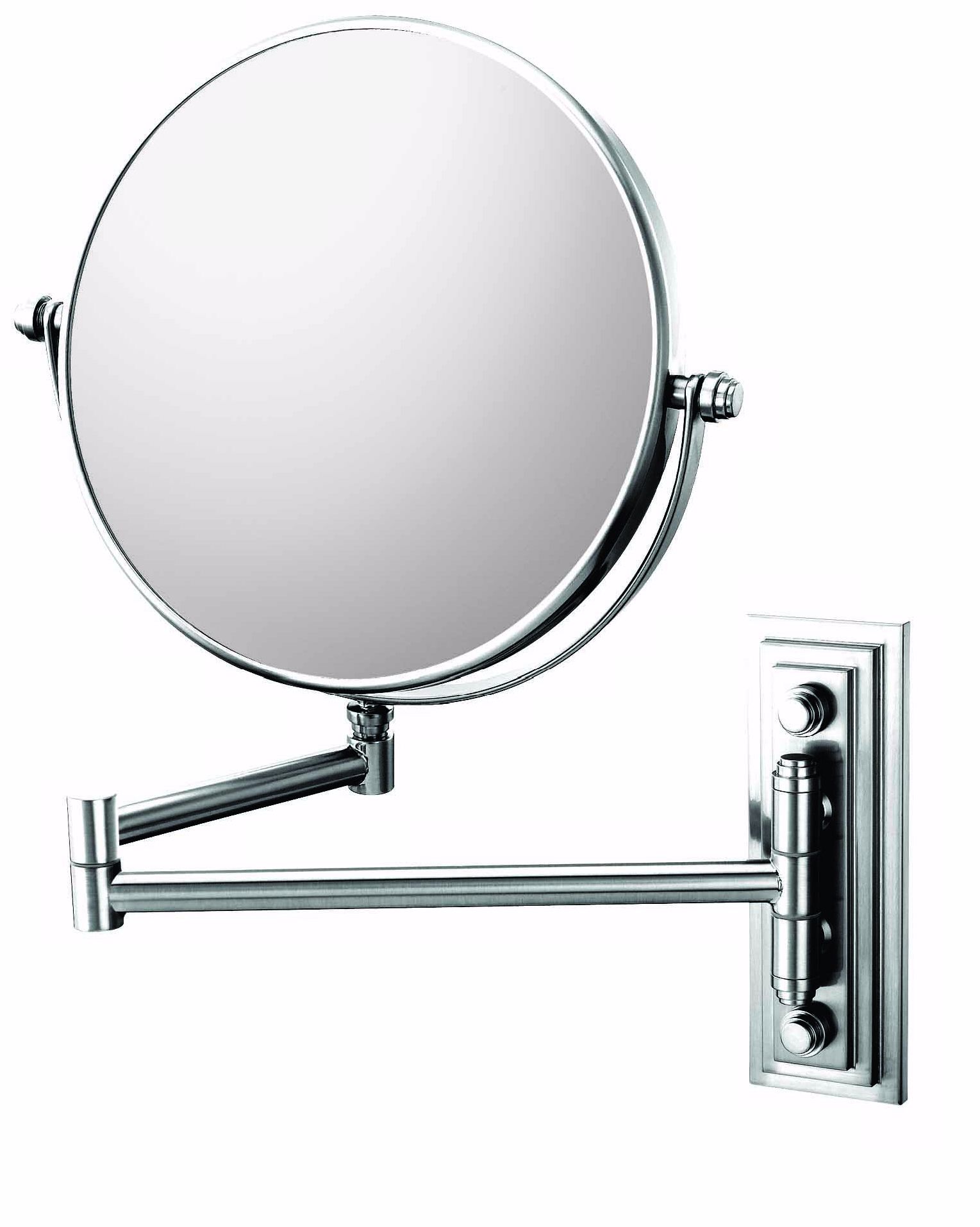 Chrome Finish Classic Double Arm 7 3/4" Wide Wall Mirror