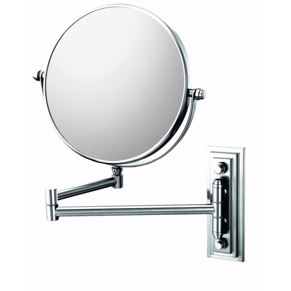 Chrome Finish Classic Double Arm 7 3/4" Wide Wall Mirror   #99755