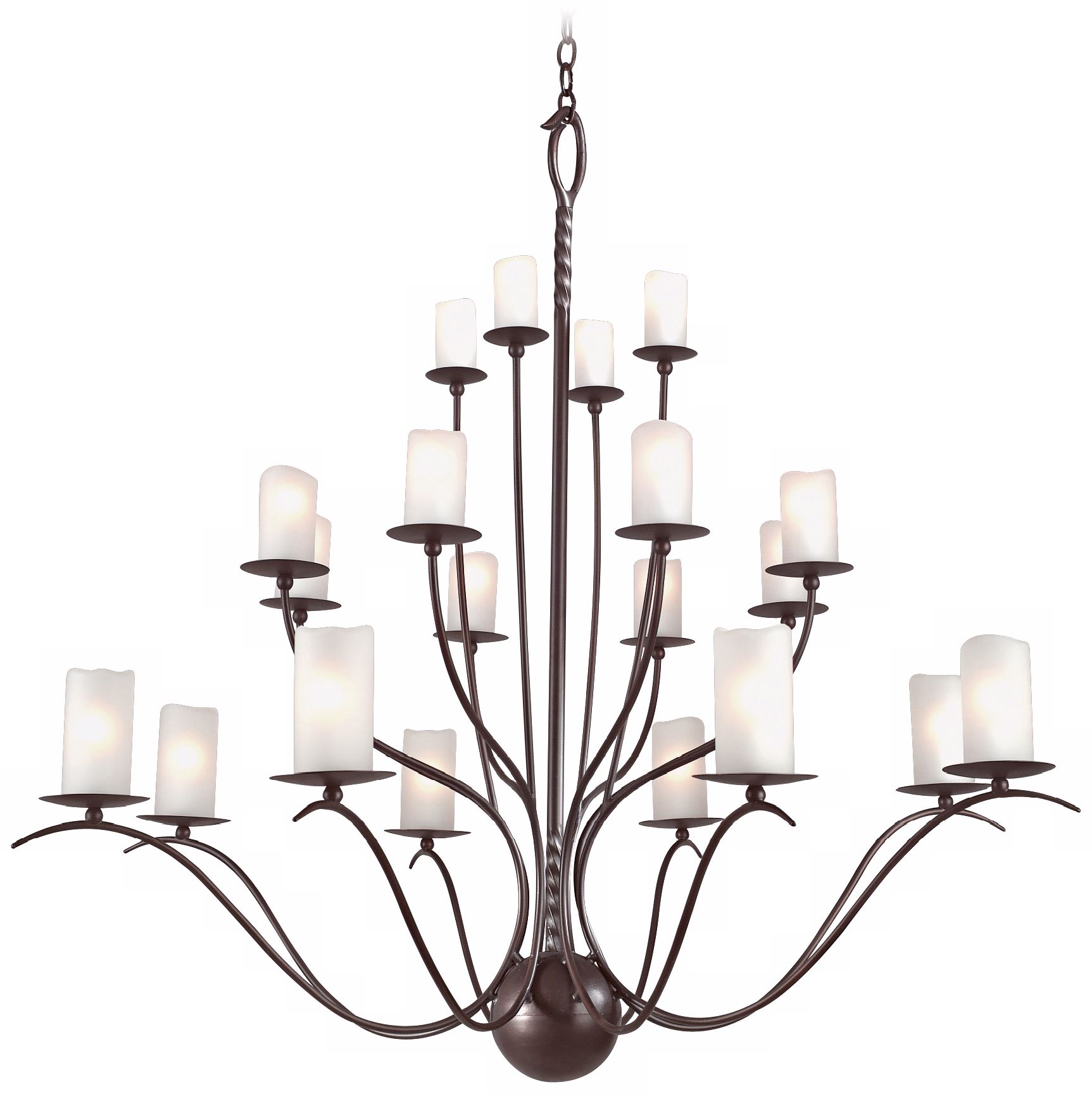 Avalon Hand-Forged Iron 45" Wide 20-Light Chandelier