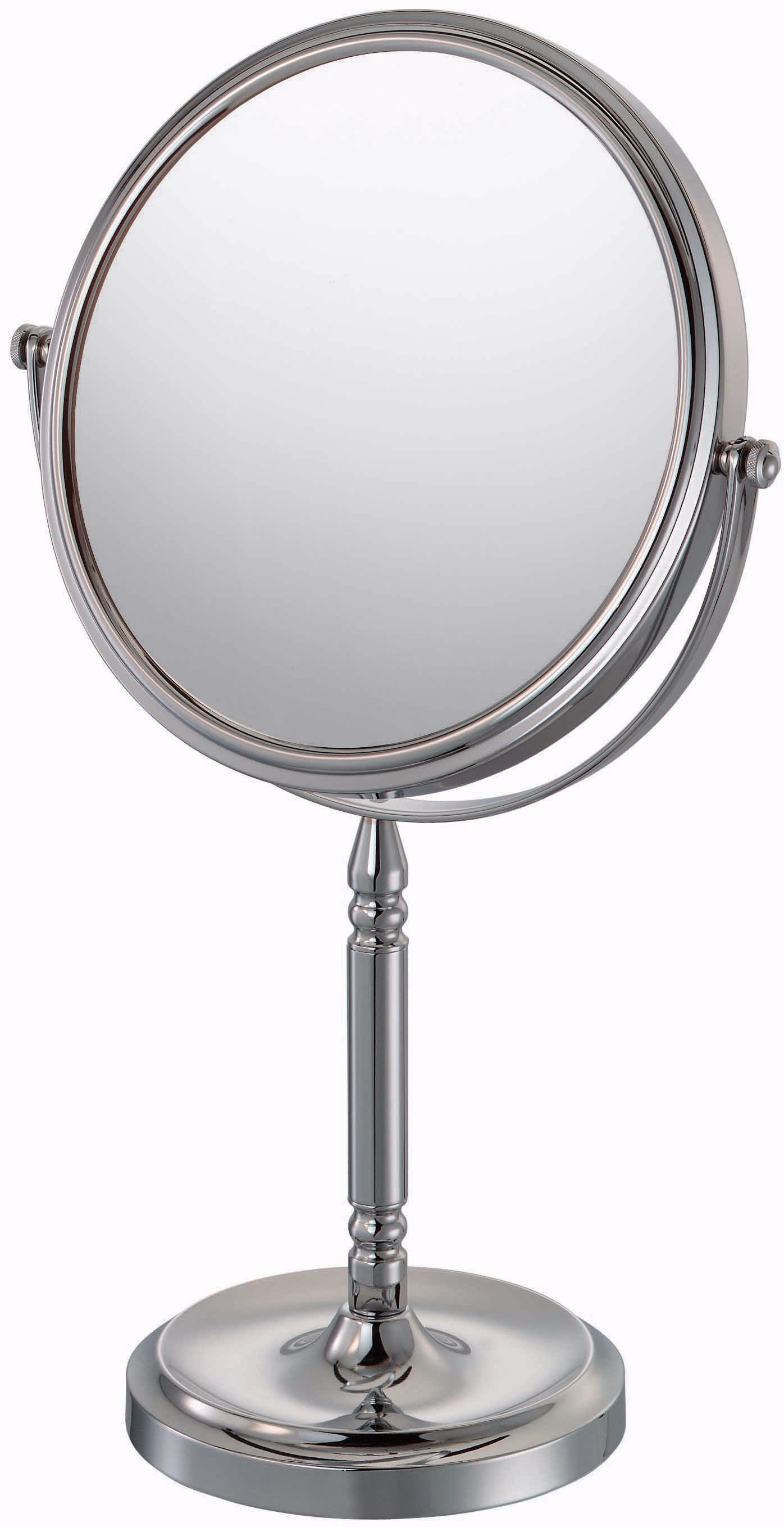 Chrome Finish Recessed Base Vanity Stand 15" High Mirror
