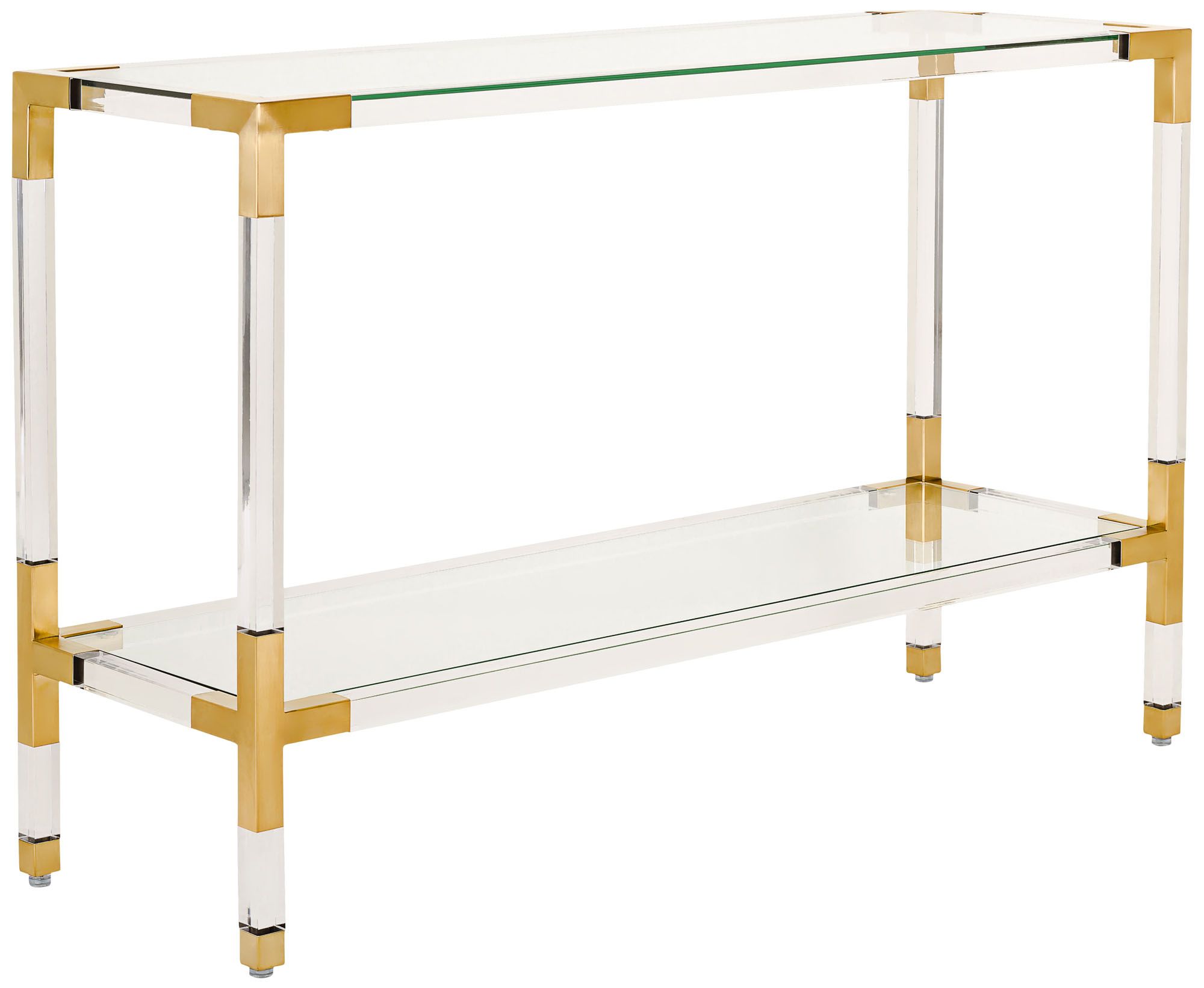 console table safavieh acrylic glass couture arverne clear collection tables line mercer41 brass steel sofa elize coffee furniture wayfair gold