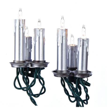 15-Light Triple Antique Silver Candle String Light Set - #9G862 www.lampsplus.com
