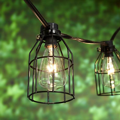 Galvanized Metal String Party Lights - #92368 www.lampsplus.com