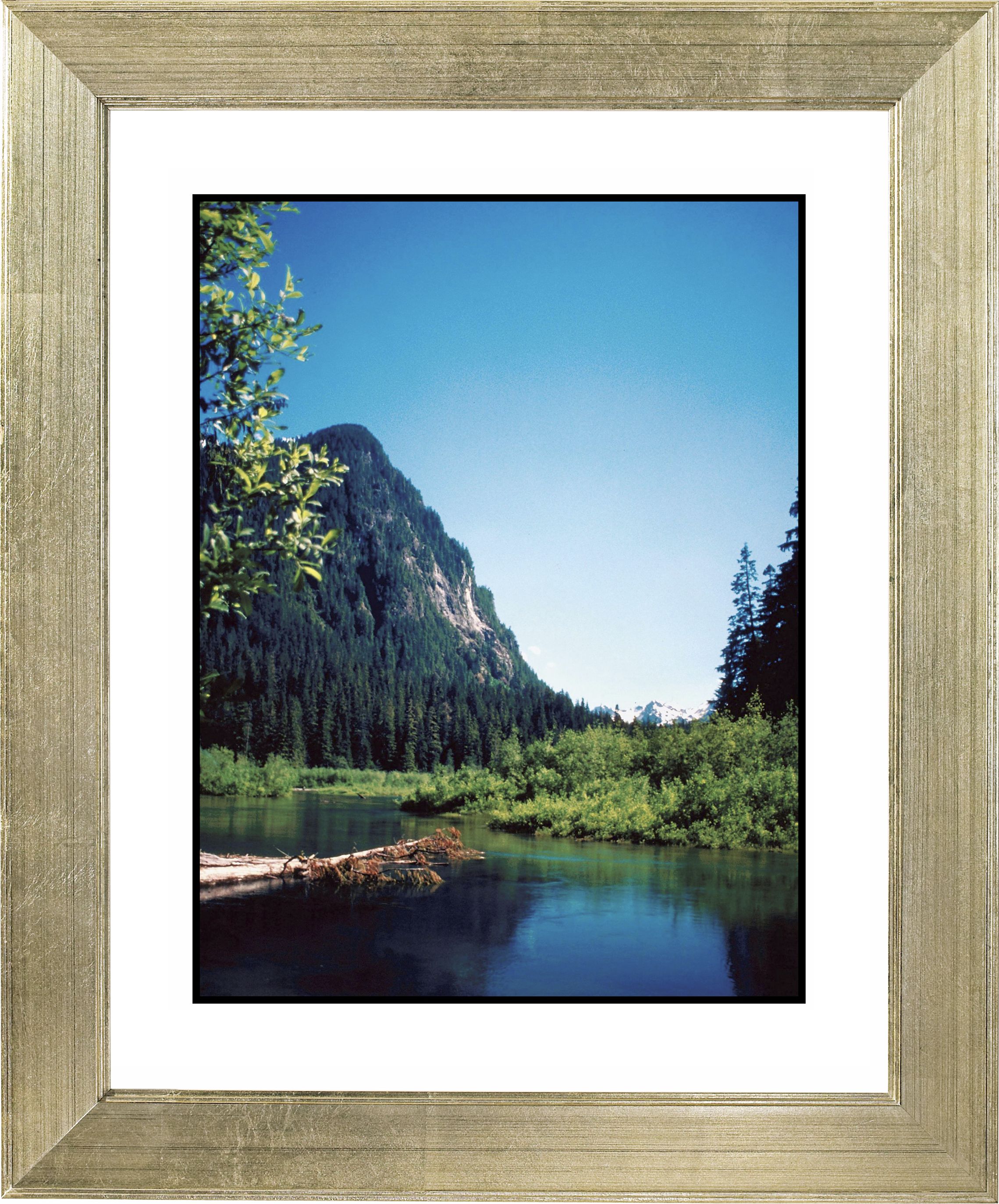 Rocky Mountain View Silver Frame Giclee 24 High Wall Art F0127 17880
