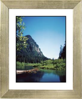 Rocky Mountain View Silver Frame Giclee 24 High Wall Art F0127 17880