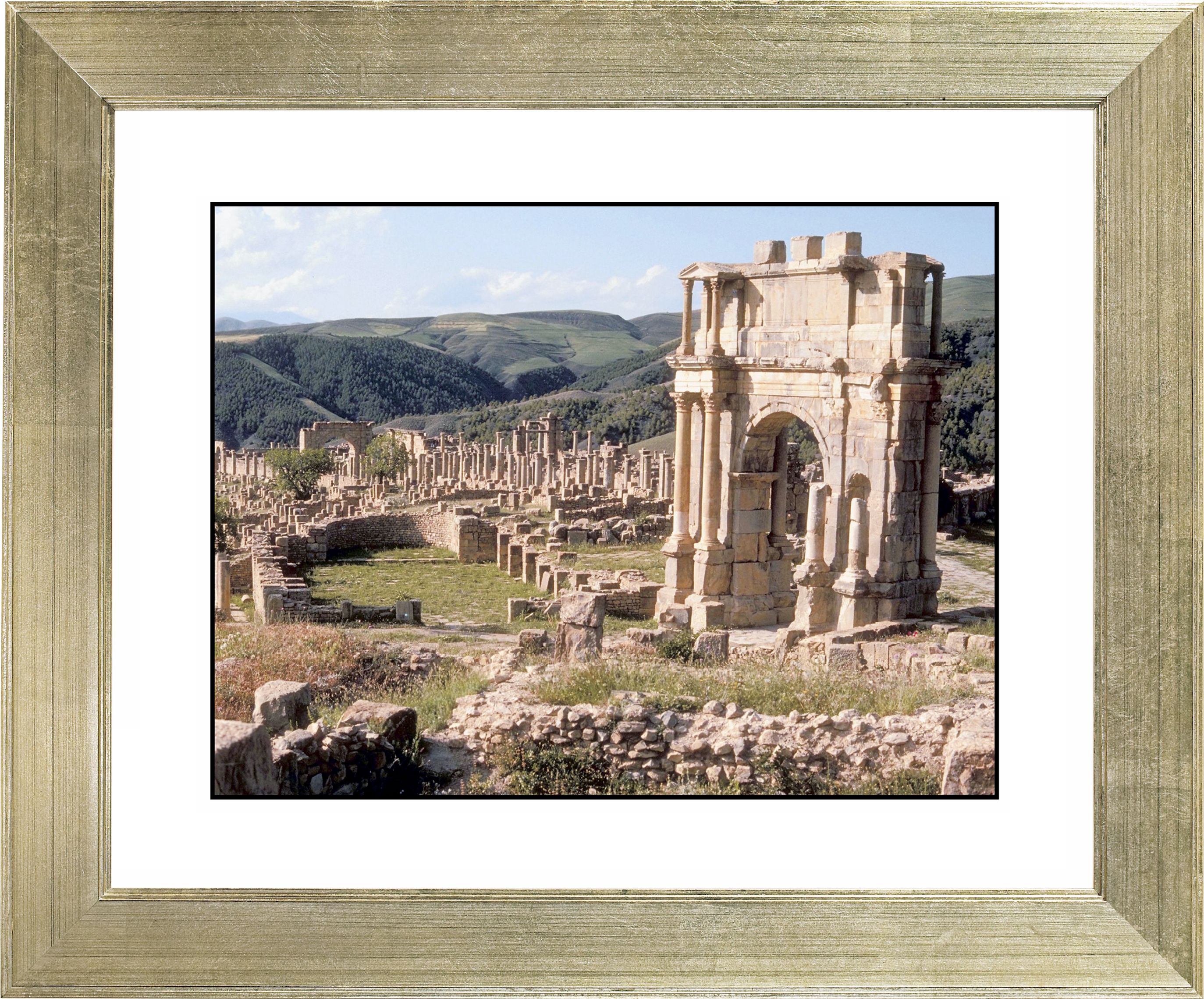 Stonework Abby Silver Frame Giclee 24 Wide Wall Art F0146 17880