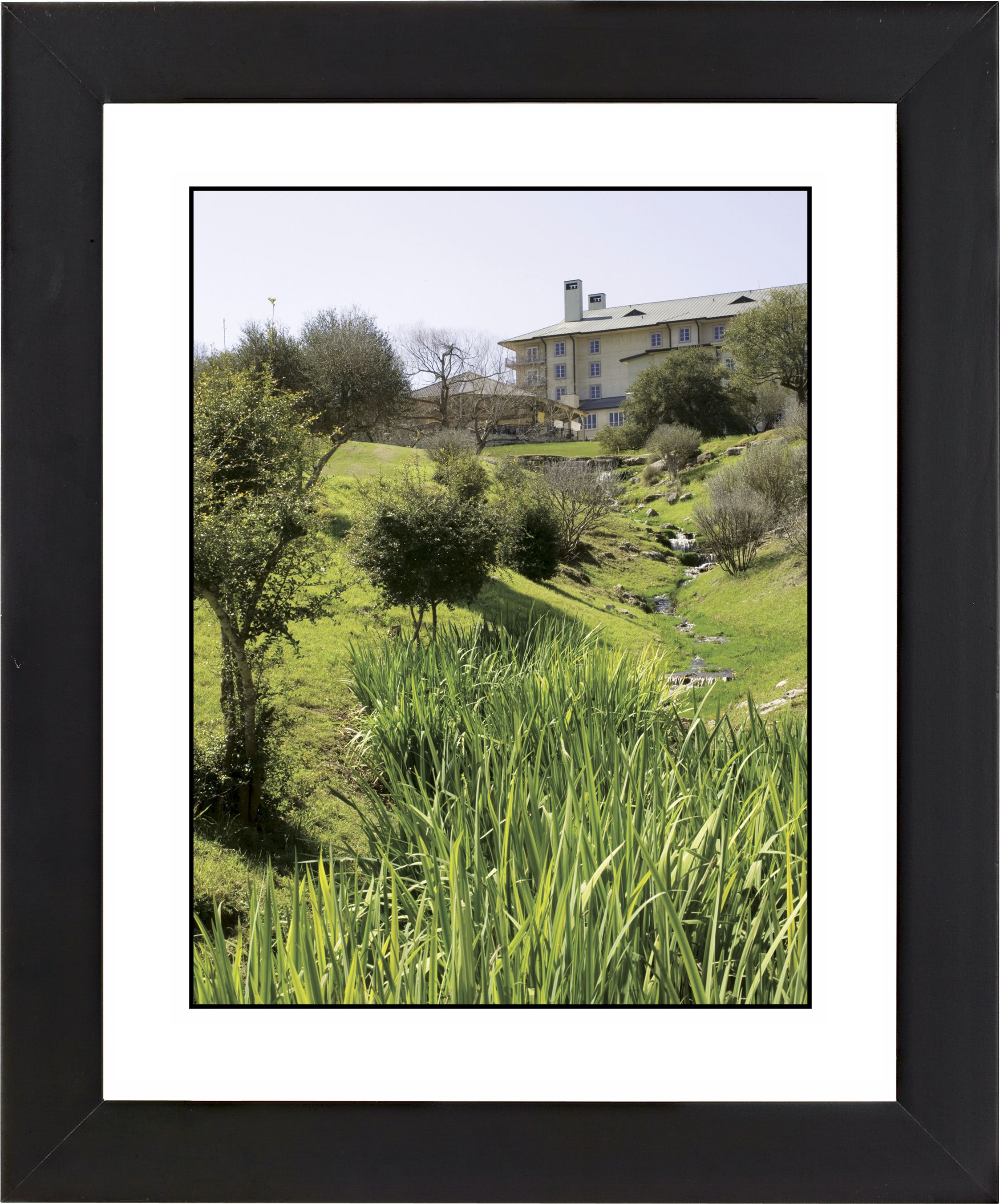 Green View Black Frame Giclee Wall Art