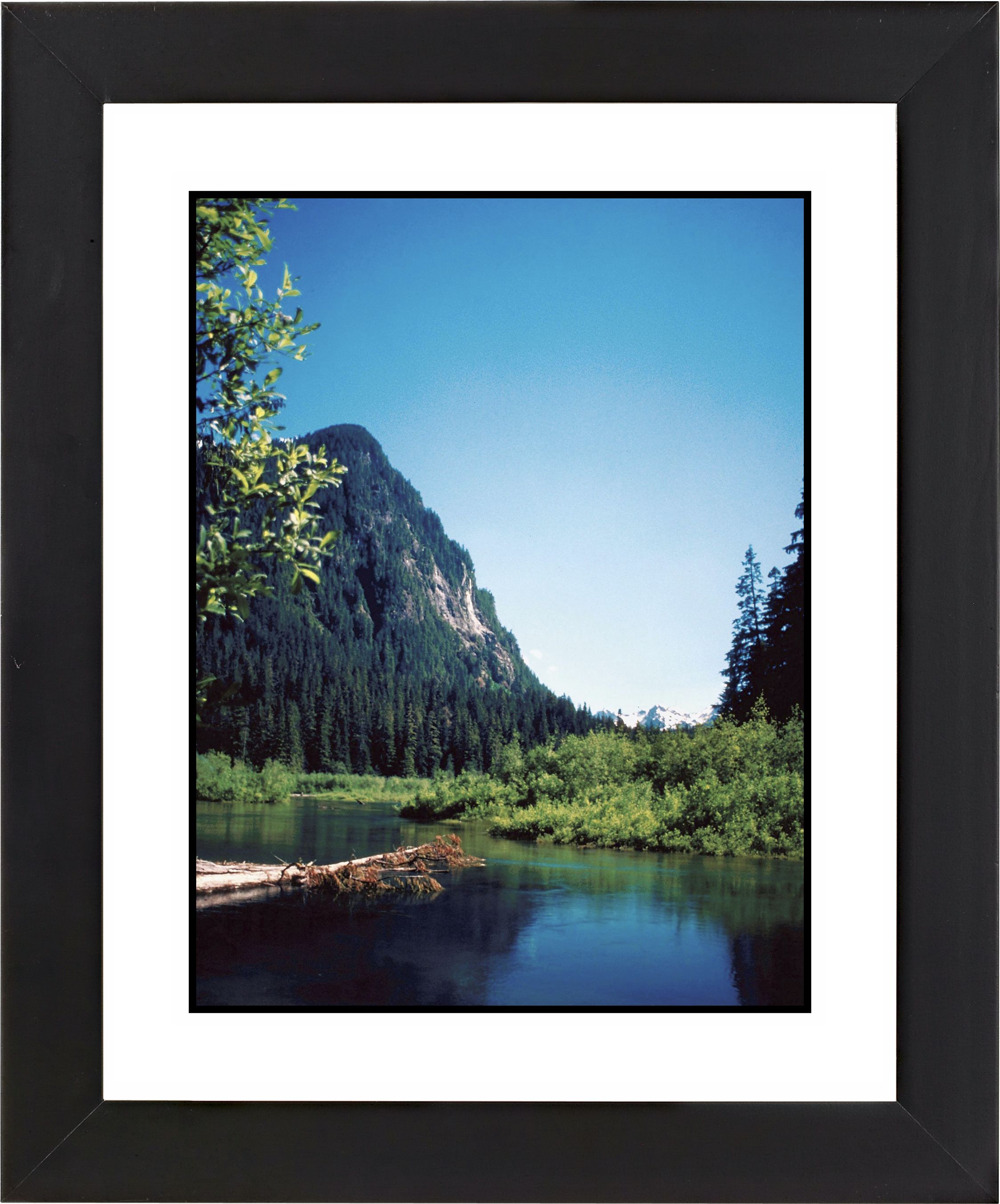Rocky Mountain View Black Frame Giclee Wall Art
