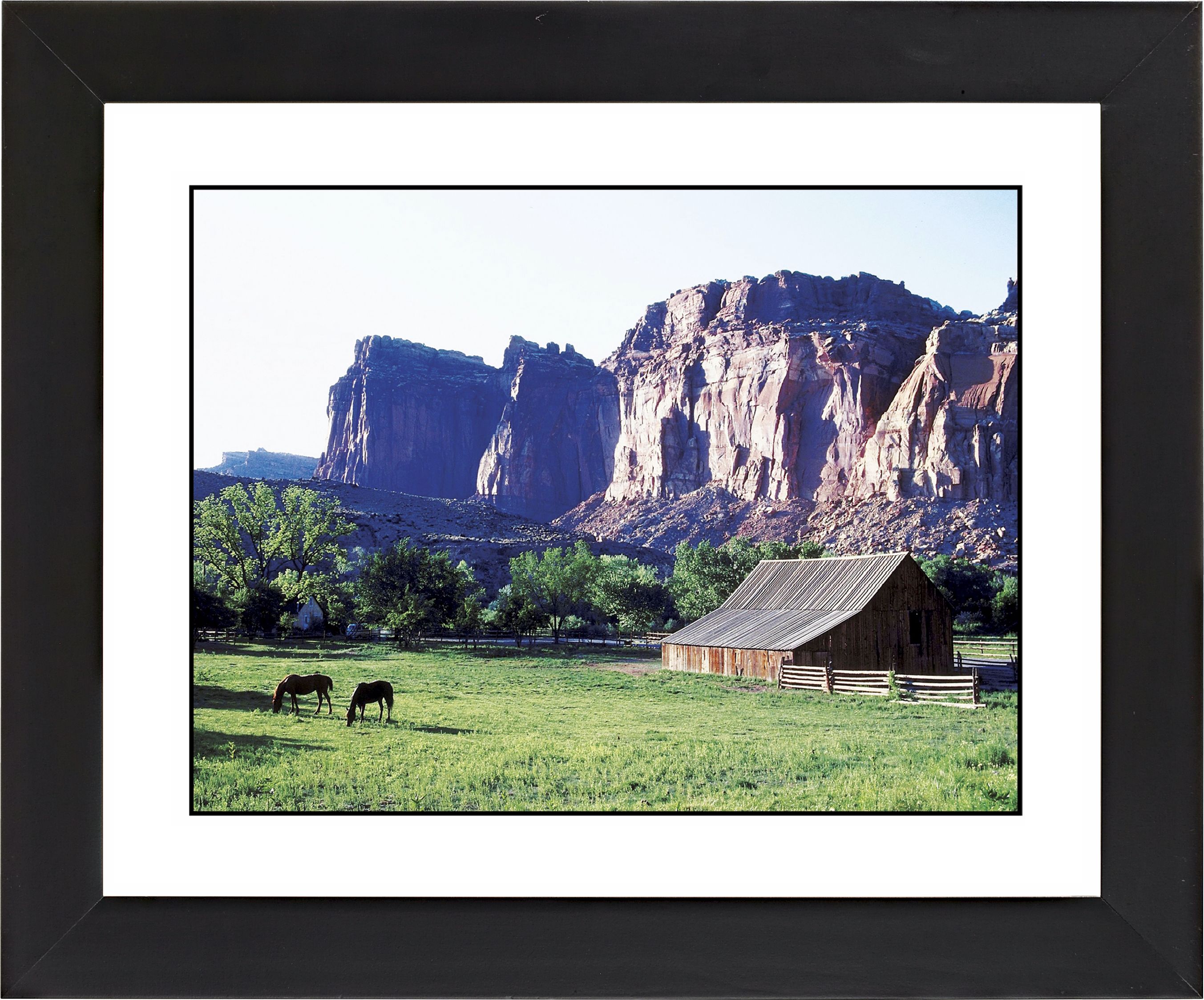 Mesa Pasture Black Frame Giclee Wall Art