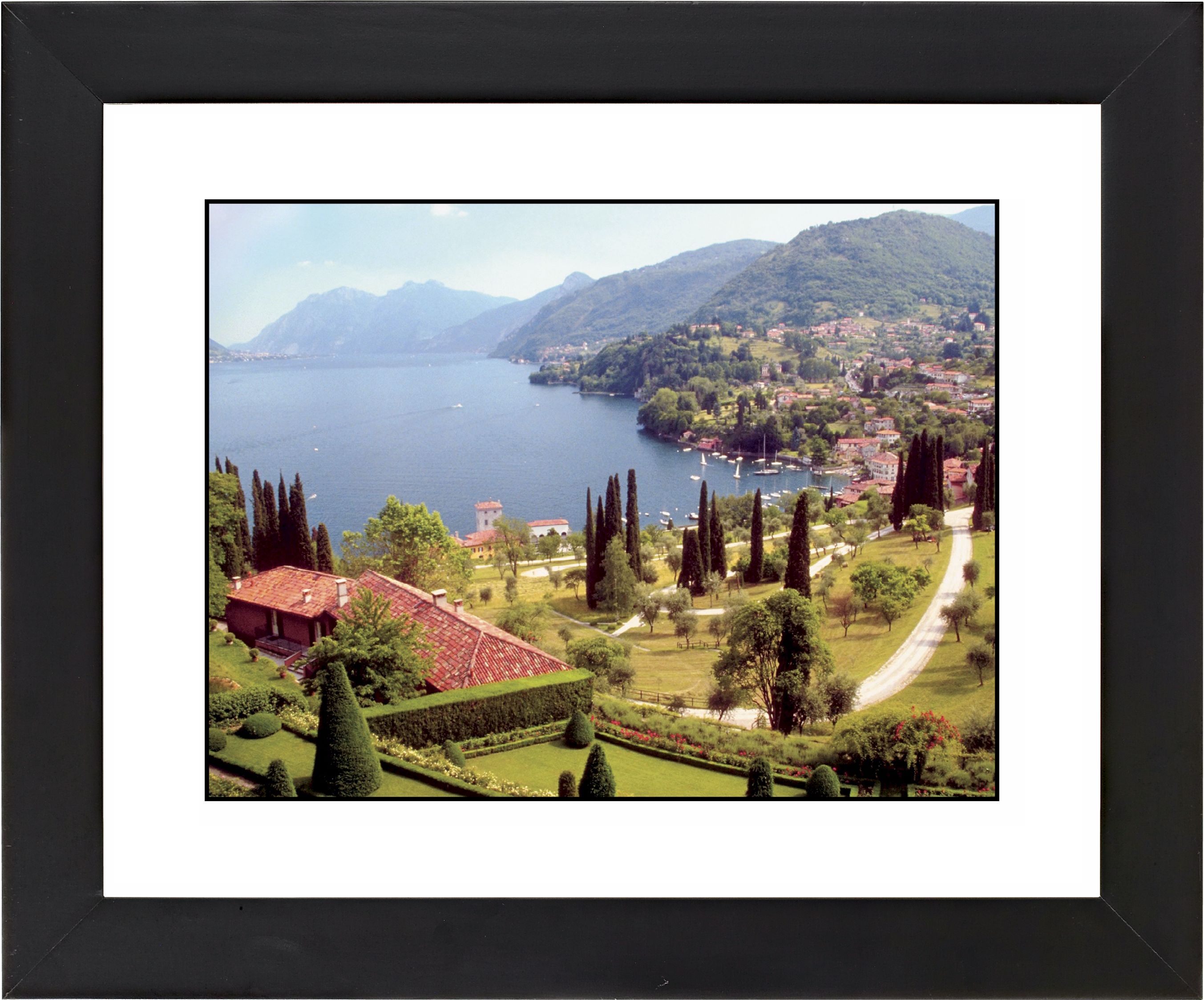 Italian Lake Black Frame Giclee Wall Art