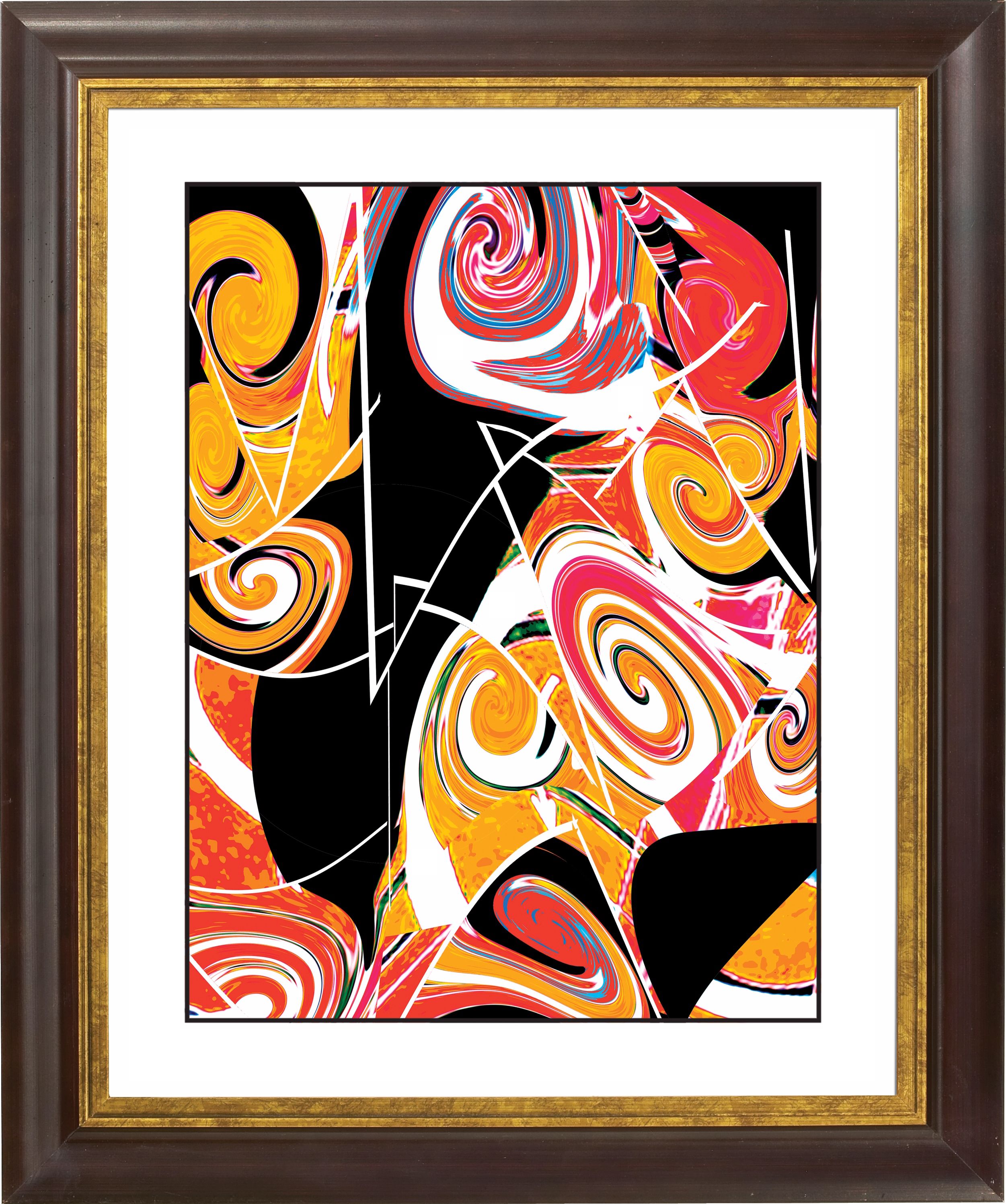 Dark Valentine Gold Bronze Frame Giclee Wall Art