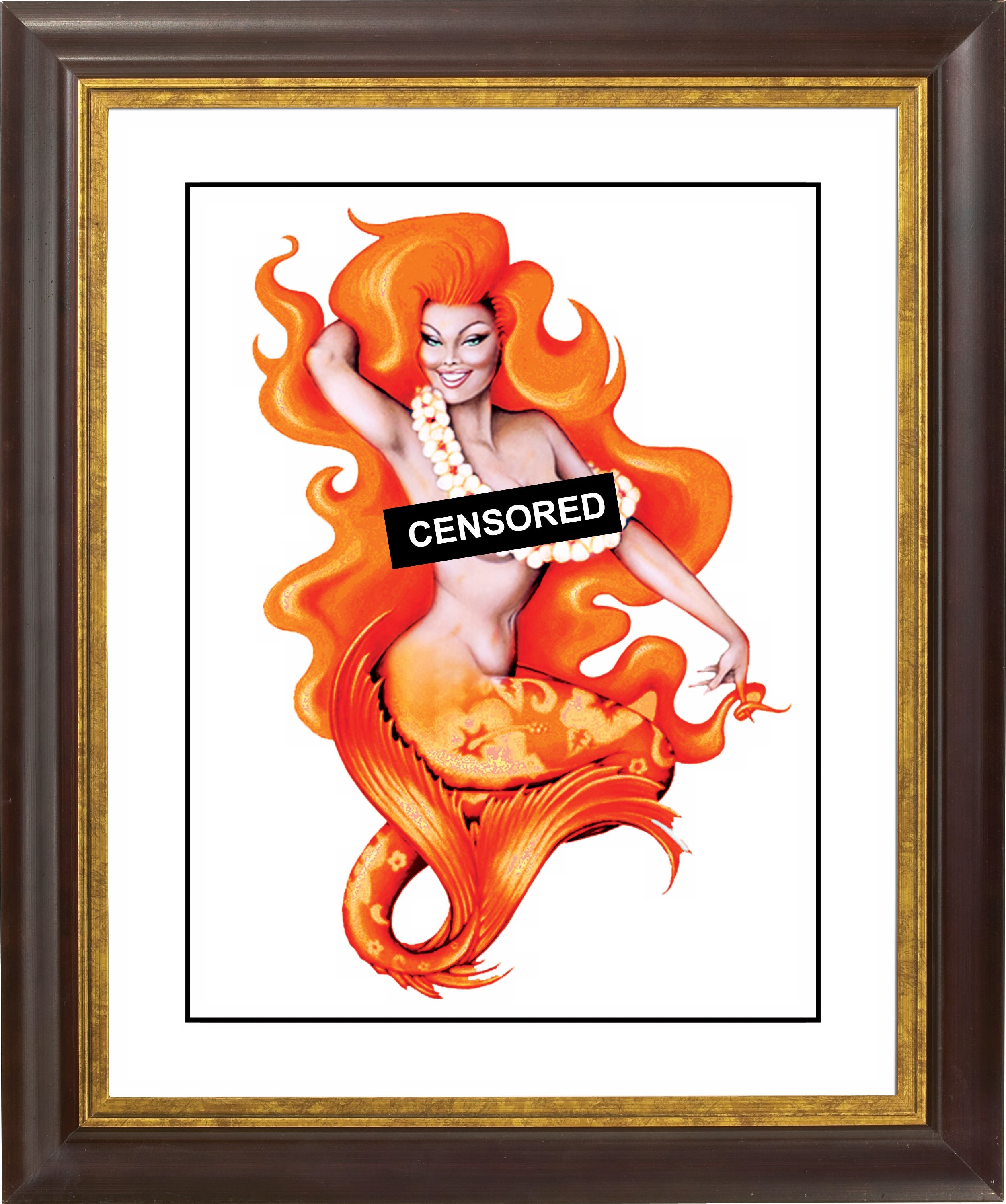 California Orange Gold Bronze Frame Giclee 20" High Wall Art (F0643-18019) 