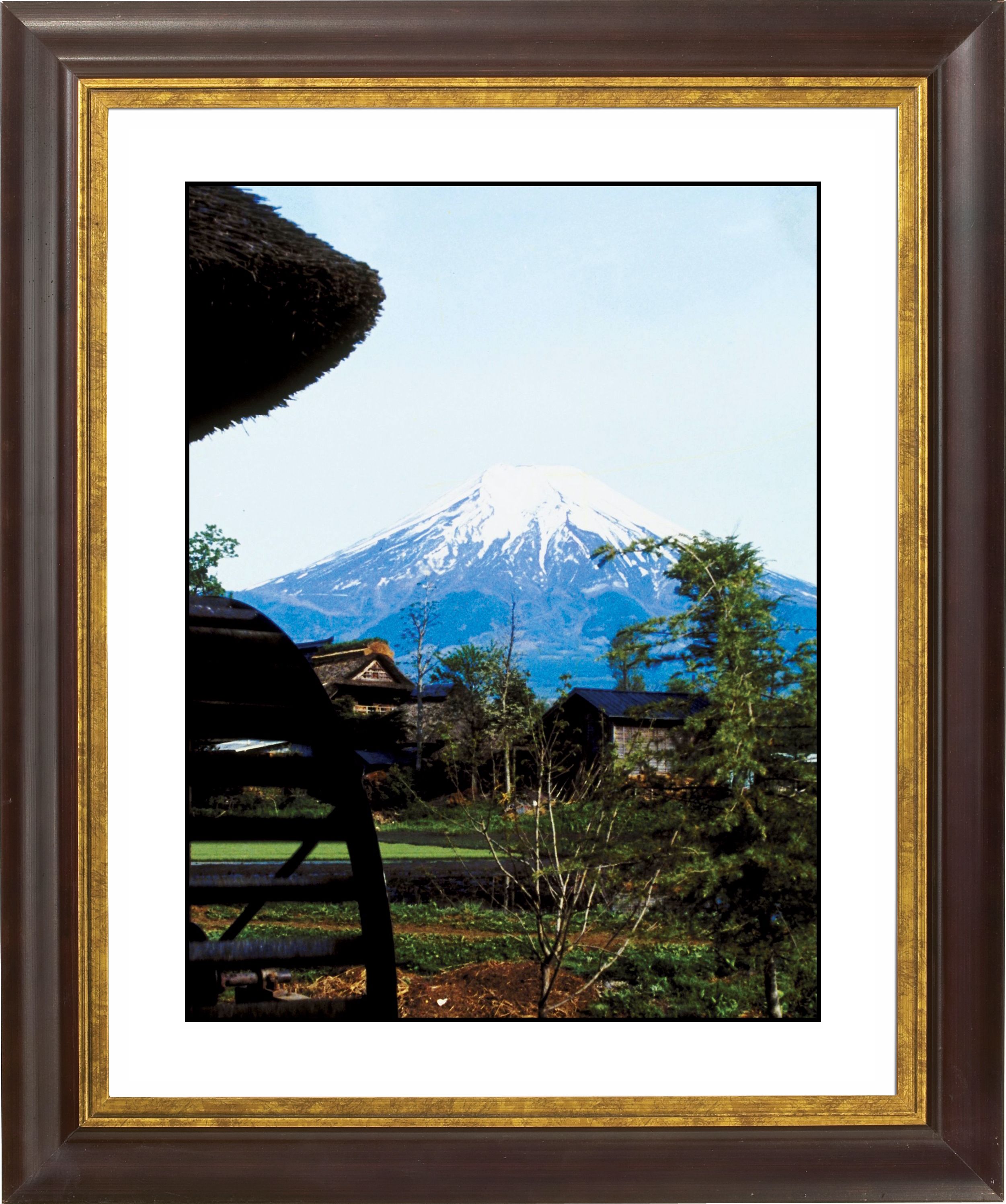 Mountain Peak Gold Bronze Frame Giclee 20 High Wall Art F0737 18019