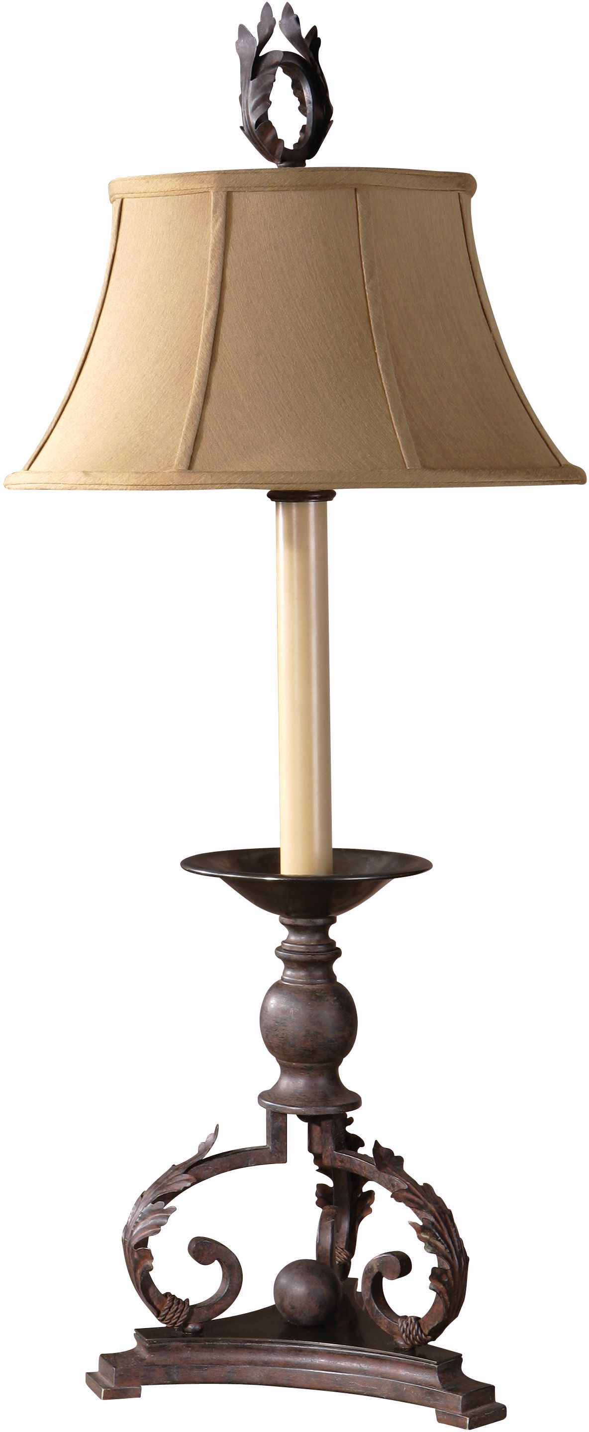 Uttermost Ornate Scroll Tall Buffet Table Lamp