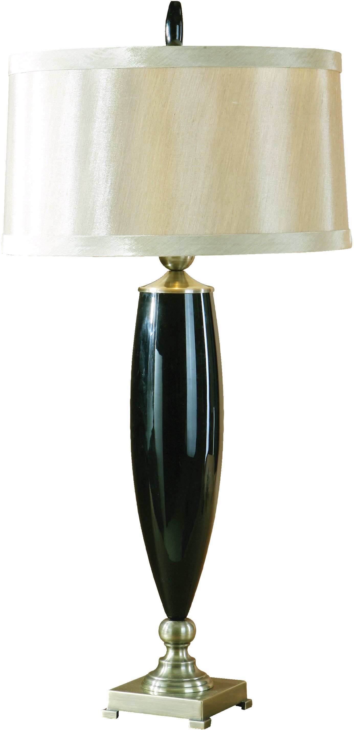 Uttermost Black Glass Table Lamp