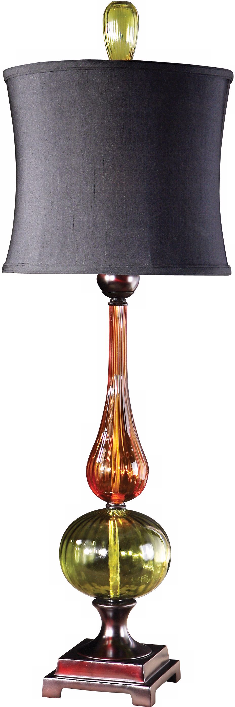 Uttermost Auburn Green Glass Buffet Table Lamp