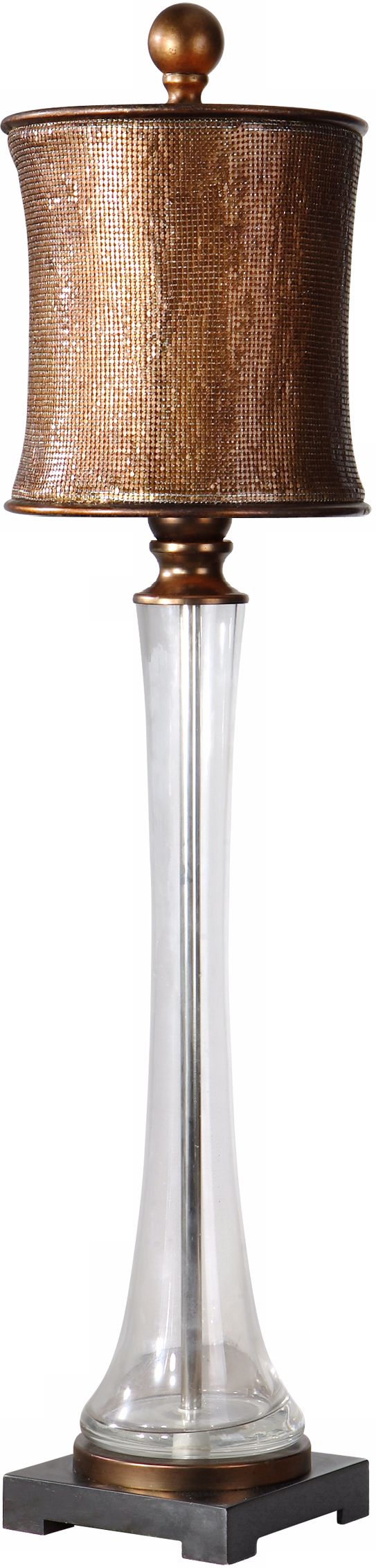 Uttermost Laurel Copper Tall Glass Buffet Table Lamp