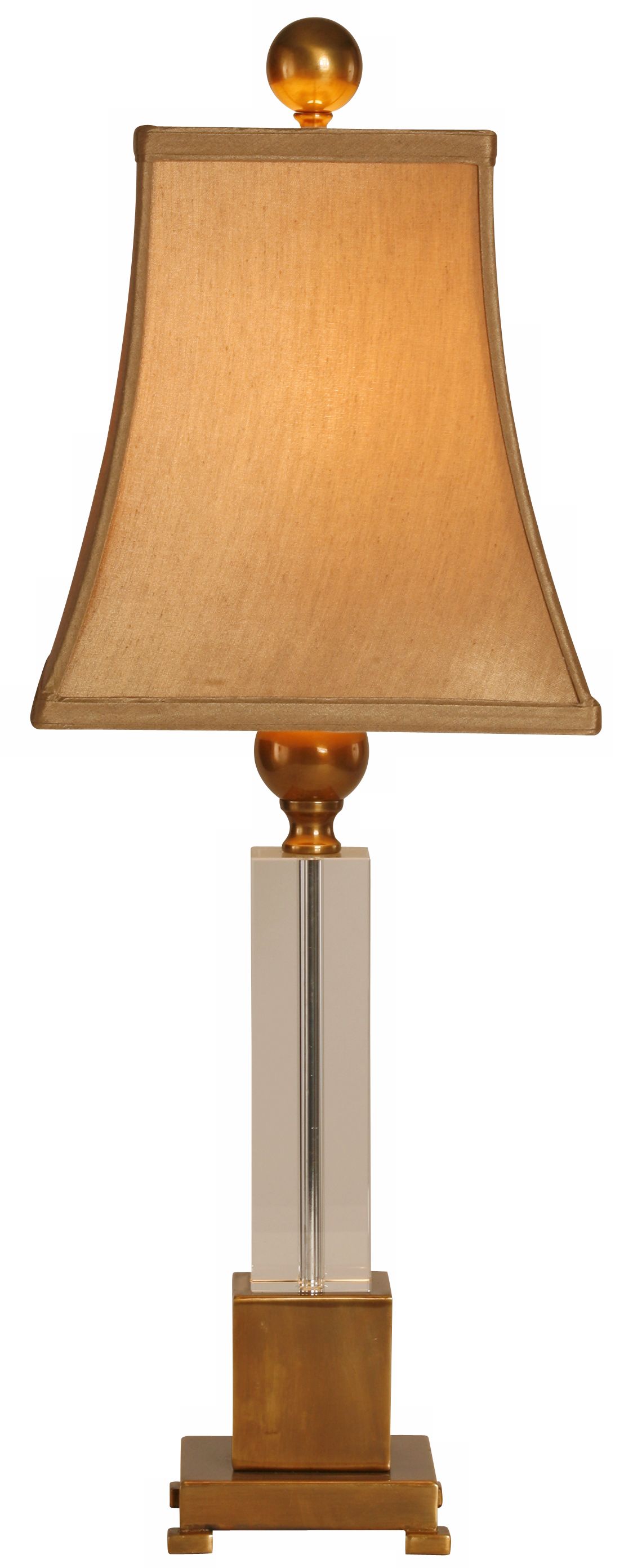 Raschella Glass Block Coffee Bronze Finish Table Lamp