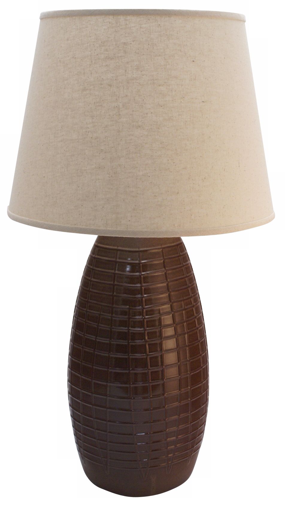 Haeger Potteries Tall Chocolate Brown Sisal Table Lamp