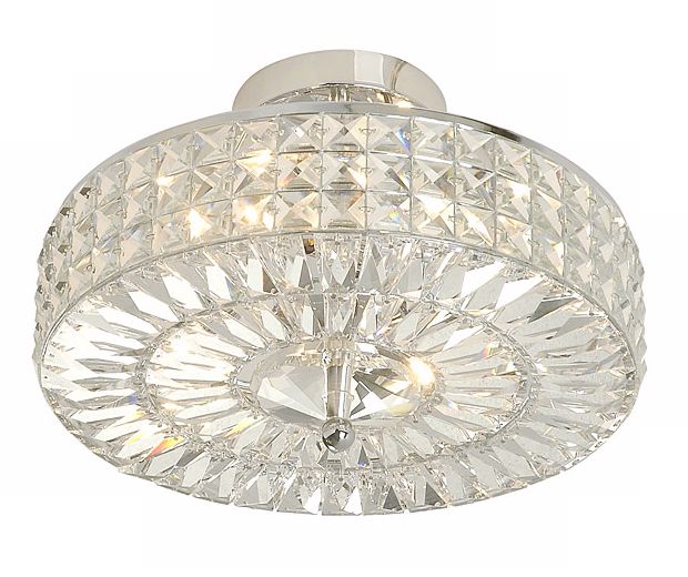 Crystal Basket 14" Wide Ceiling Light Fixture