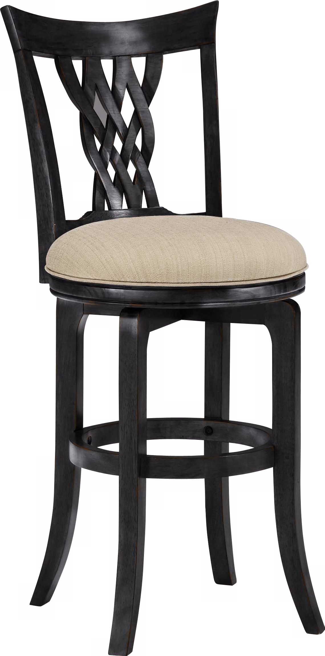 Hillsdale Embassy Black Swivel 26" High Counter Stool