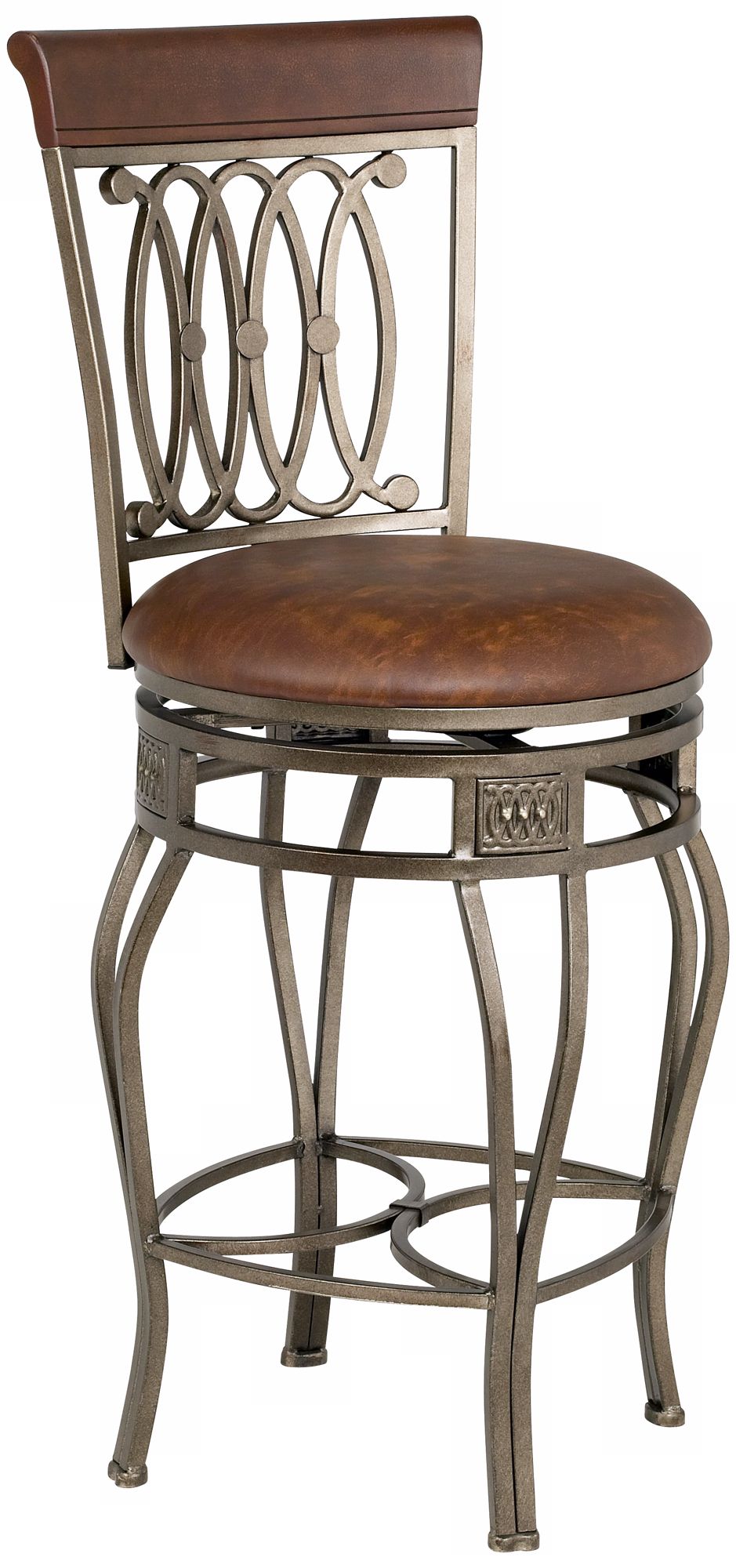 Hillsdale Montello Old Steel Swivel 28" High Counter Stool