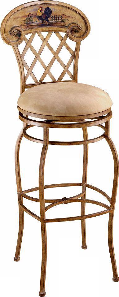 Hillsdale Rooster Hand-Painted 31 1/2" High Swivel Bar Stool