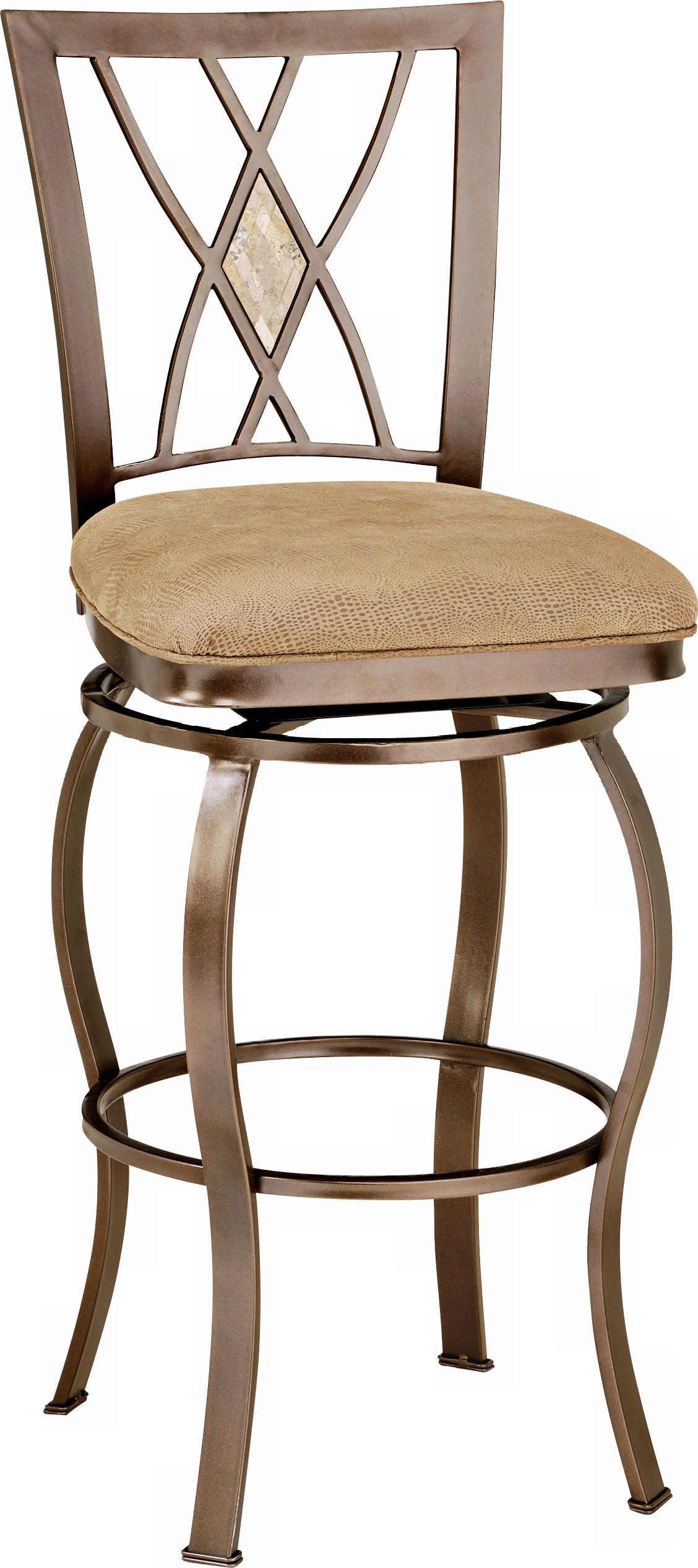 Hillsdale Diamond Fossil Back Swivel 24" High Counter Stool
