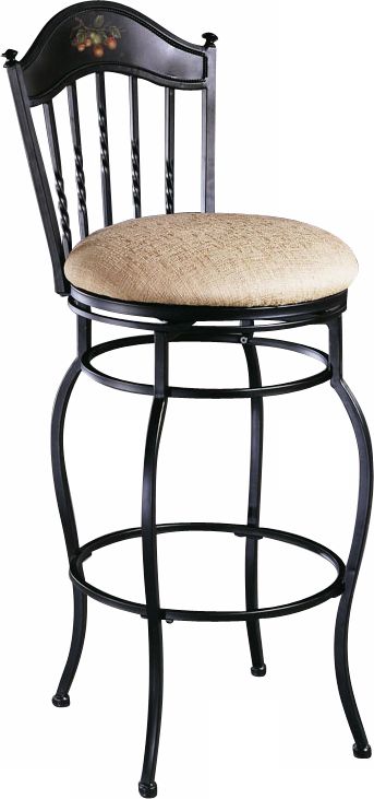 Hillsdale Macinac Black Swivel 26" High Counter Stool