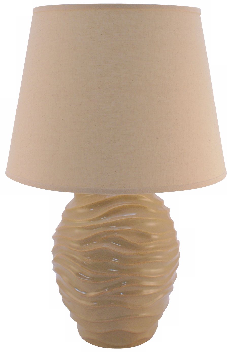 Haeger Potteries Butterscotch Ceramic Wave Table Lamp