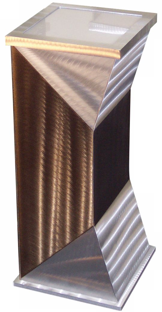 Rootbeer Float Finish Lit Pedestal