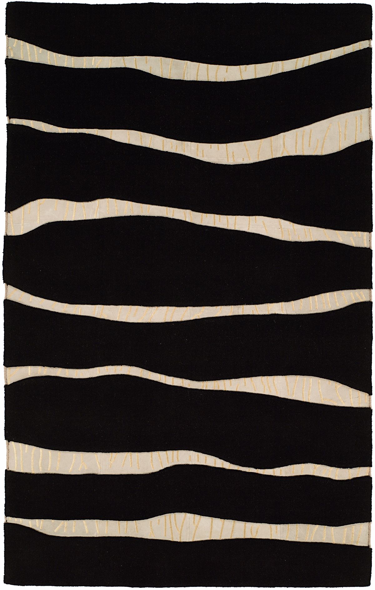 Oxford Black and Ivory Area Rug