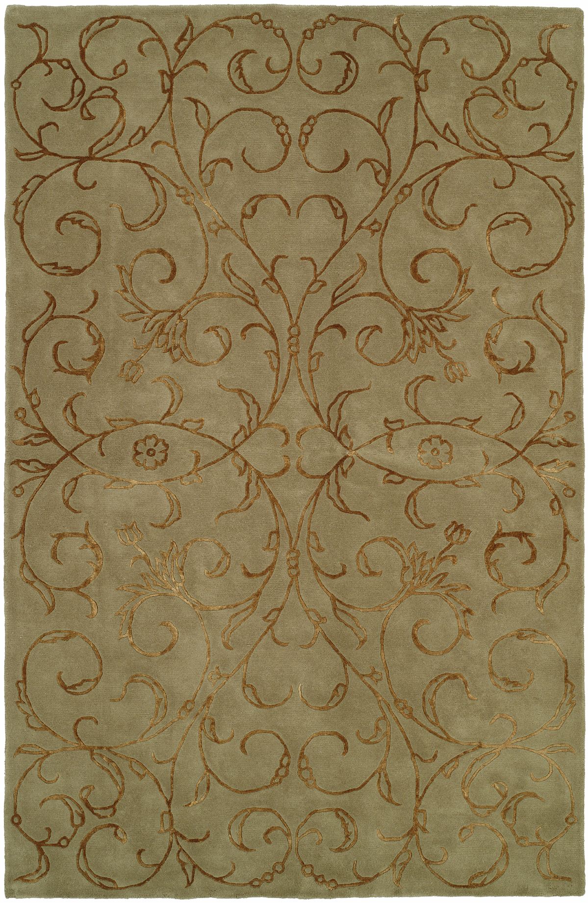 Garden Park Green Area Rug