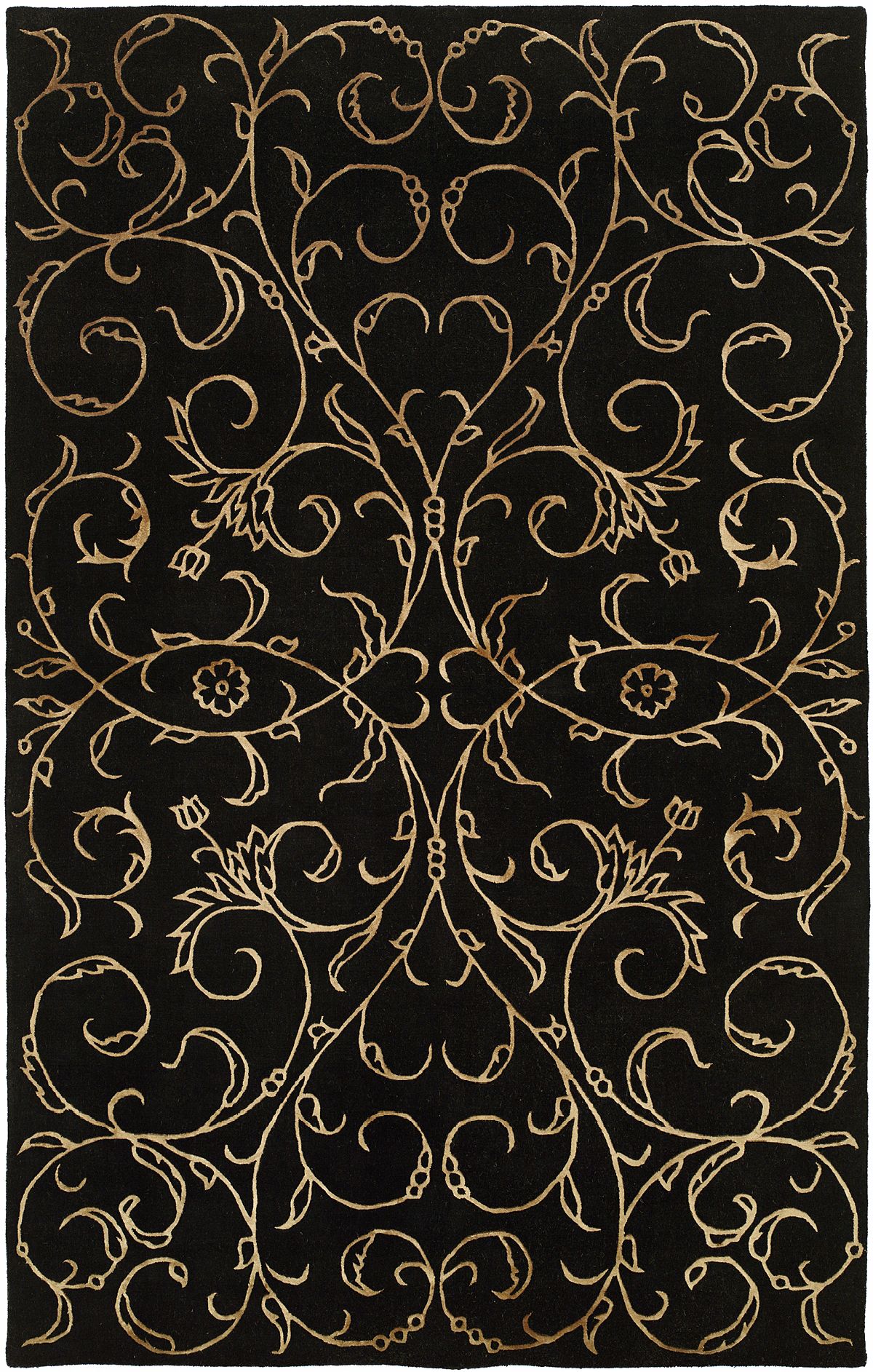 Garden Park Brown to Black Area Rug
