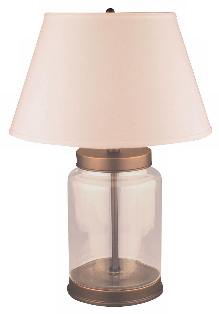 Clear Glass Removable Top Table Lamp