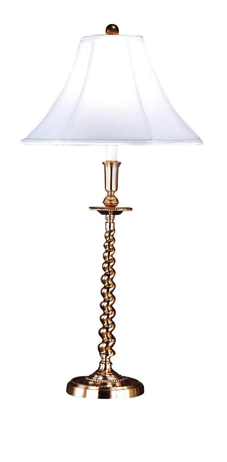 Toned Solid Brass Twist Column Table Lamp