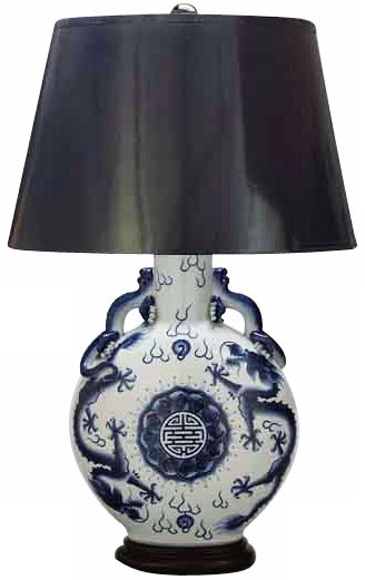 Oscar de la Renta Imperial Dragon Porcelain Table Lamp