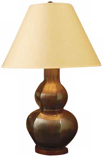 Oscar de la Renta Golden Bronze Porcelain Table Lamp