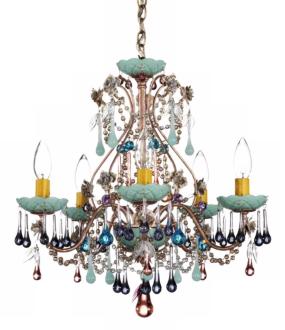 Schonbek Rose Mint Julep Crystal Chandelier