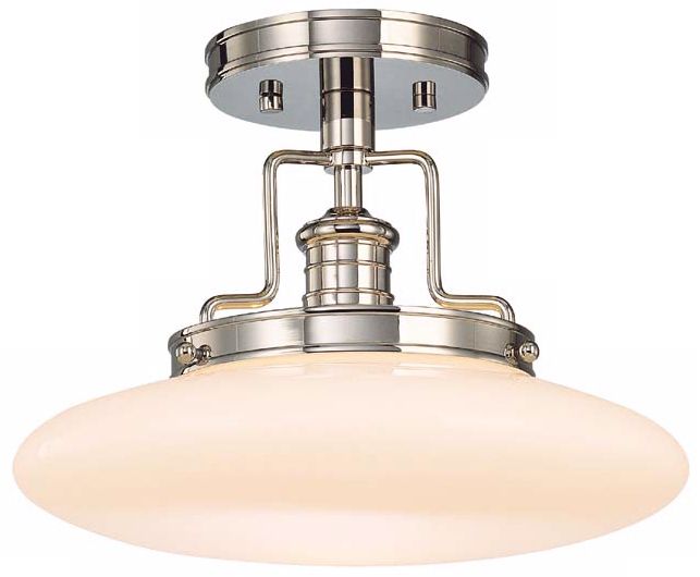 Beacon Polished Nickel 12” Wide Ceiling Light